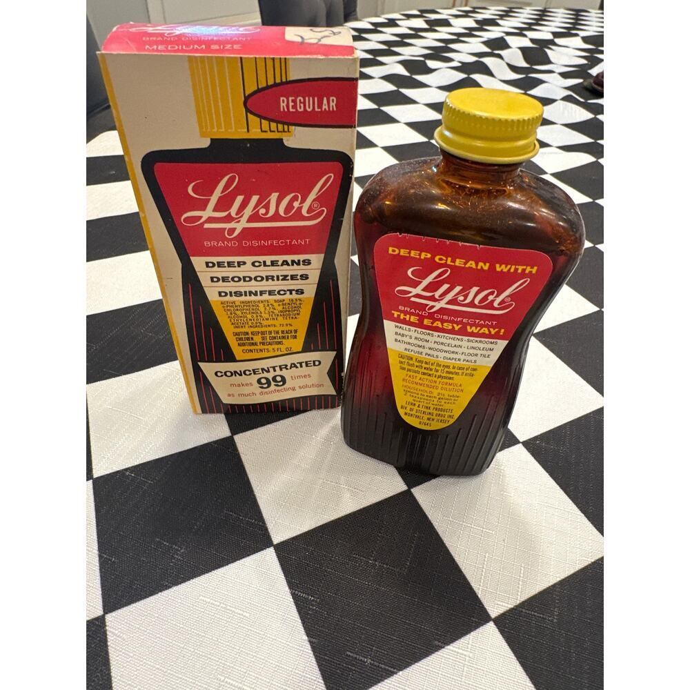Lysol Collectible box vintage cleaner disinfectant medium size RARE